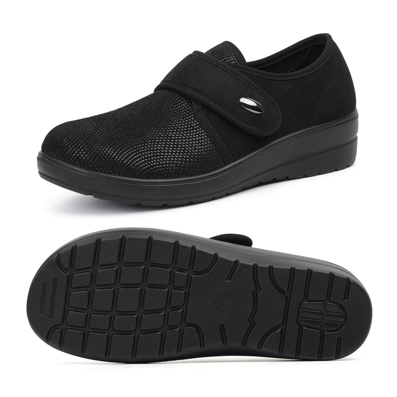 Ortho+rest Women Comfortable Walking Shoes for Bunion Feet 8 Black
