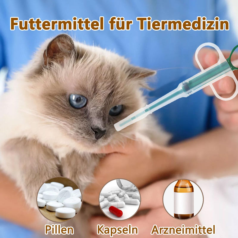 Tcnzdy 4 pieces tablet dispenser cat, food syringe cat, easy and safe administration of pet medication syringe, pet pusher syringe tablet dispenser for cats, small dogs - BeesActive Australia