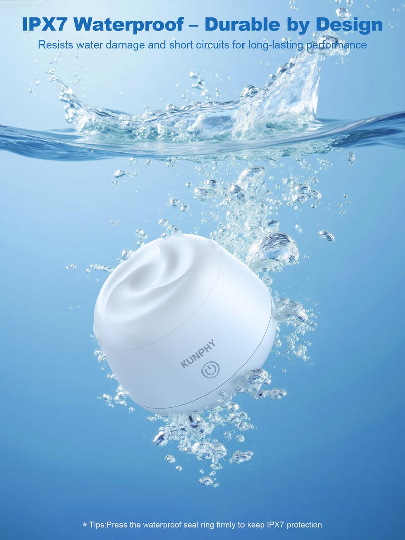 KUNPHY Ultrasonic Retainer Cleaner Machine, 48kHz Dental Cleaning Pod for Braces, Night Guard, Mouthguard, Toothbrush, Denture, Jewelry White 200ML - BeesActive Australia