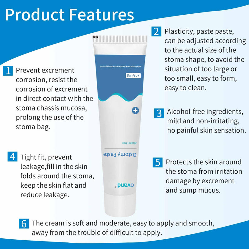 Stoma Skin Barrier Ostomy Paste - Protective Ostomy Skin Barrier Supplies - Stoma Adhesive Skin Protectant Paste - Ostomy Skin Barrier Paste, 2 oz - BeesActive Australia