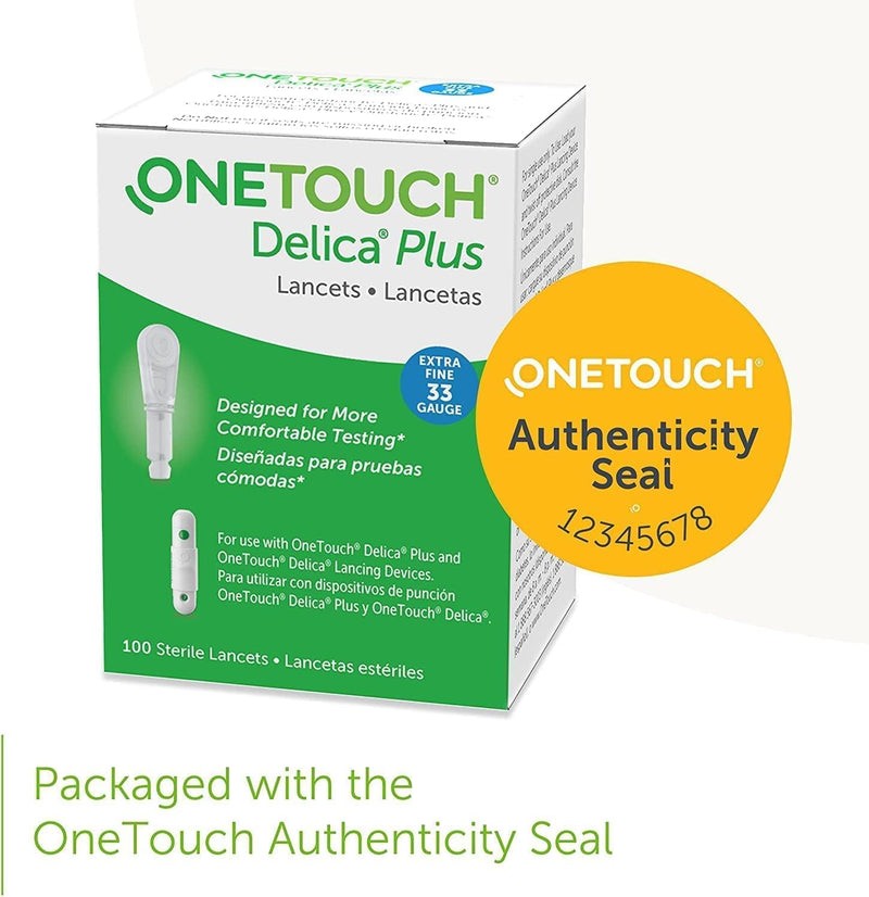 OneTouch Delica Lancet 33G (100 Count) - BeesActive Australia