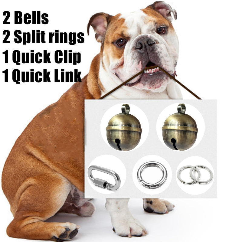 2 Extra Loud Dog and Cat Bells, Copper Collar Bell with Quick Link for Pet Tracking - BeesActive Australia