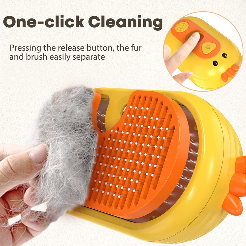 Cat brush with steam, 3-in-1 steam brush for dogs, cat steam brush with spray for long and short-haired cats and dogs, care and hair removal to remove loose fur and dirt - BeesActive Australia