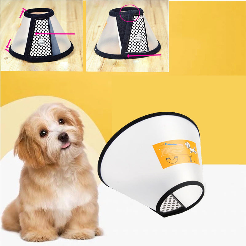 JIAMIAN Dog Cone Collar, Adjustable Pet Collar Anti-Bite Leak Wound Cone Healing Protective Collar, Elizabethan Collar Protective Collar Large Dog (Neck Circumference: 22-30cm) Neck:22-30cm - BeesActive Australia