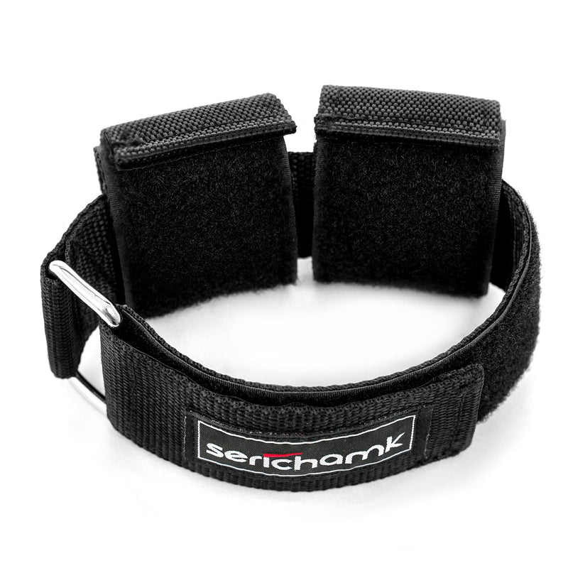 Feet Dumbbell Attachment, Tibialis Trainer Ankle Straps for Feet Weight Lifting Shin Splint, Hamstring Curls, Leg Curl Attachment at Home Gym Equipment Black-2pcs - BeesActive Australia