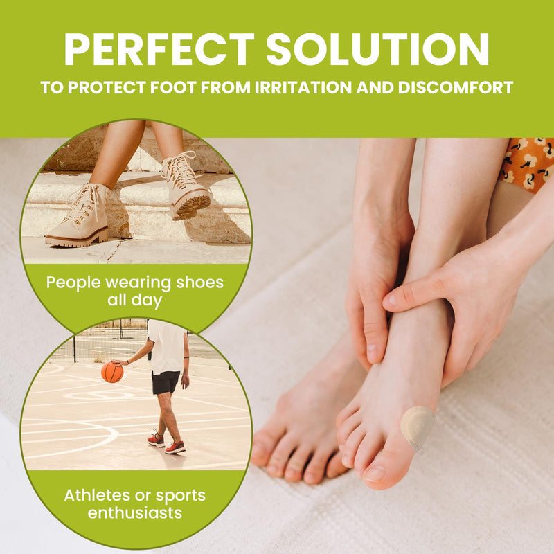 Bukihome Bunion Cushions Pain Relief Bunion Pads to Wear in Shoes - Strong Adhesion & Waterproof,Moleskin Guards Protect Feet for Men and Women, Prevents Friction and Pressure,Beige(54 Count) 54 Count (Pack of 1) Beige - BeesActive Australia