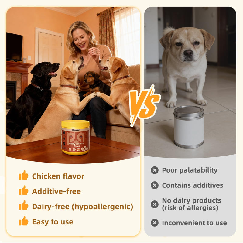 Dog Skin & Allergy Support Bundle: Fish Oil Omega 3 + Allergy Relief Chews for Itchy Skin, Immune & Digestive Health