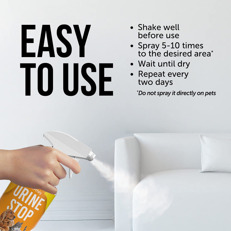Anti Cat & Dog Urine Spray - 17 Fl Oz - No More Marking Spray for Dogs & Cats - Non-Staining Potty Training Spray for Dogs & Cats - Effective Don't Pee Here Spray for Dogs - Made in Germany - BeesActive Australia