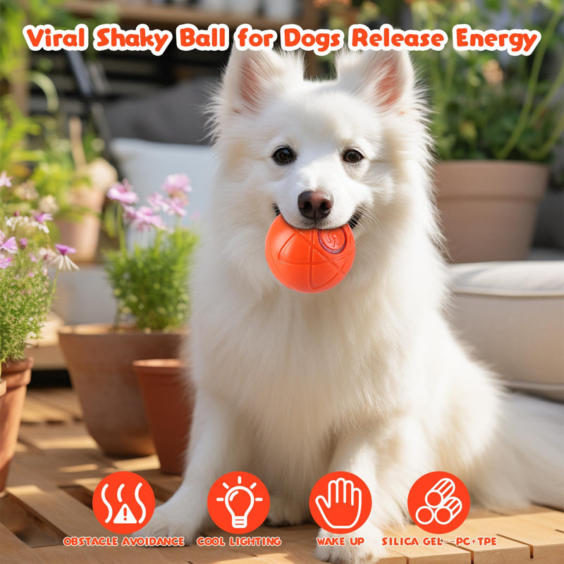 ZRW Shaky Ball Toy for Dogs,Viral Shaky Ball for Dogs,Chewy Viral Bouncing Ball,Automatic Moving Dog Toy Ball for Small, Medium, Large Dogs(Orange+Blue) - BeesActive Australia