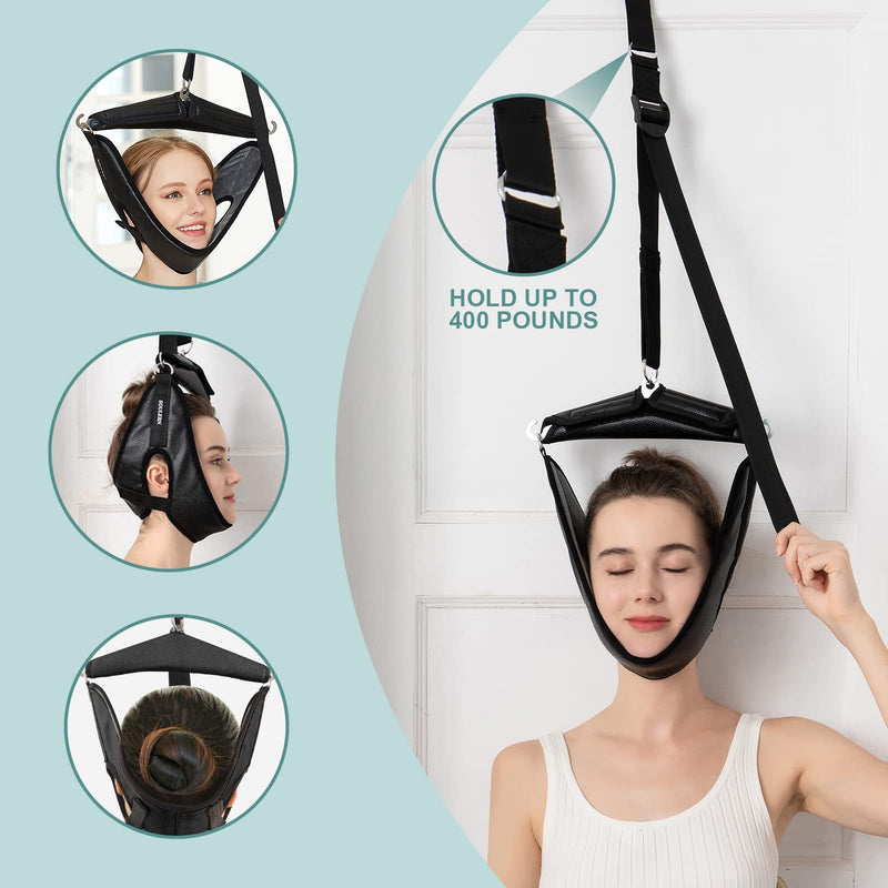 Neck Traction Device for Home Use, Portable Neck Stretcher Neck Hammock for Neck Pain, Over The Door Cervical Traction Device for Neck Decompression, Spine Stretching, Home Physical Therapy - BeesActive Australia