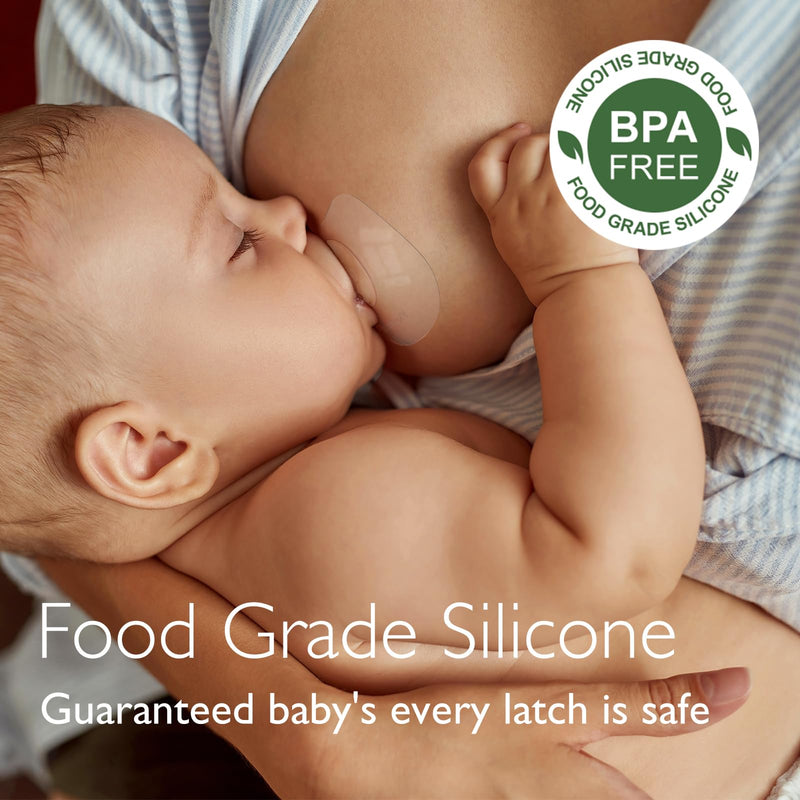 Momcozy Contact Nipple Shields, 100% Food-Grade Silicone for Breastfeeding Difficulties, Ultra-Thin & Super-Soft, Made Without BPA/BPS, Include Carry Case (24mm) 24mm - BeesActive Australia