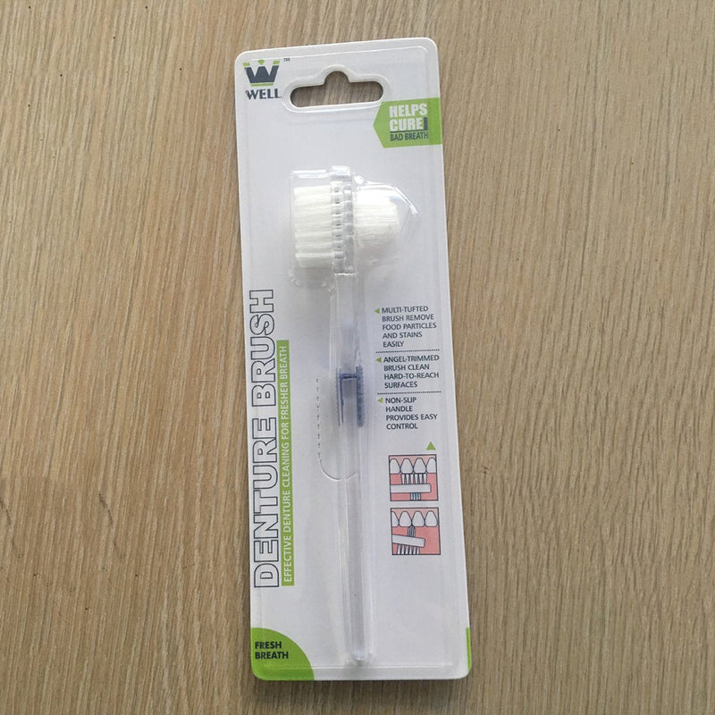 Healifty Denture Brush False Teeth Cleaning Tool Double-Sided Toothbrush 3pcs - BeesActive Australia