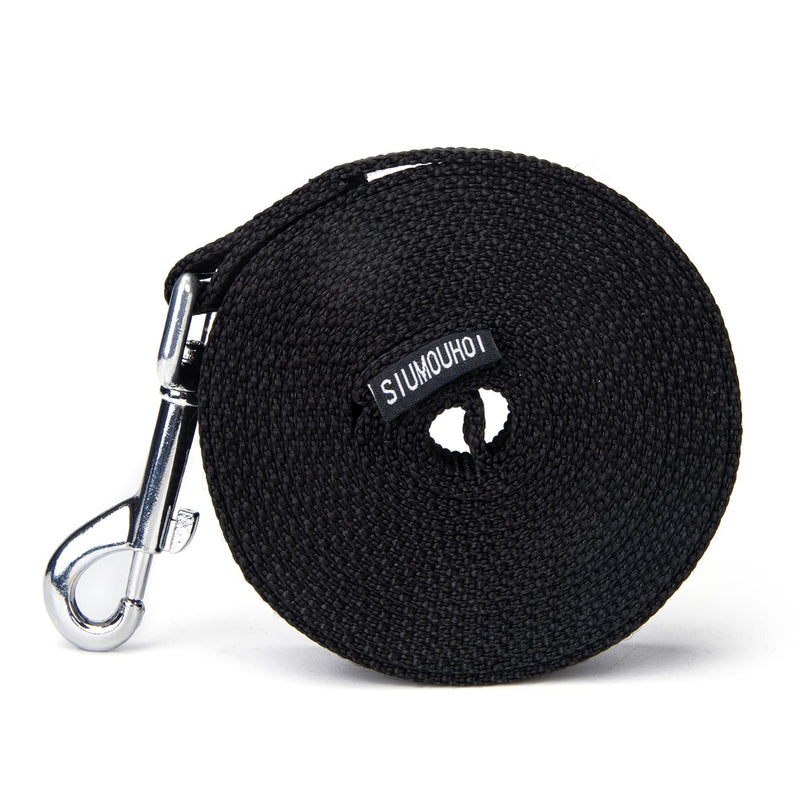 Strong Durable Nylon Dog Training Leash, 1 Inch Wide Traction Rope, 6 ft 10ft 15ft Long, for Small and Medium Dog (Black, 10 Feet) Black - BeesActive Australia