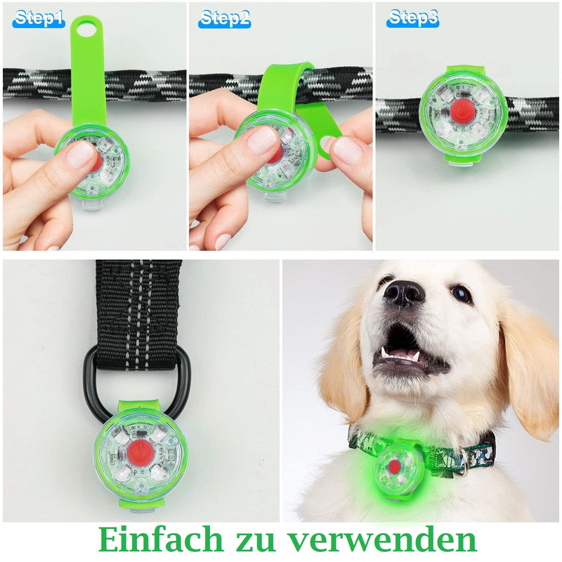Fttouuy Safety LED Flashing Light for Dogs, Cats - USB Rechargeable LED Light Pendant Dog, 3 Flashing Modes Waterproof Safety Pet Lights (Green) Green - BeesActive Australia