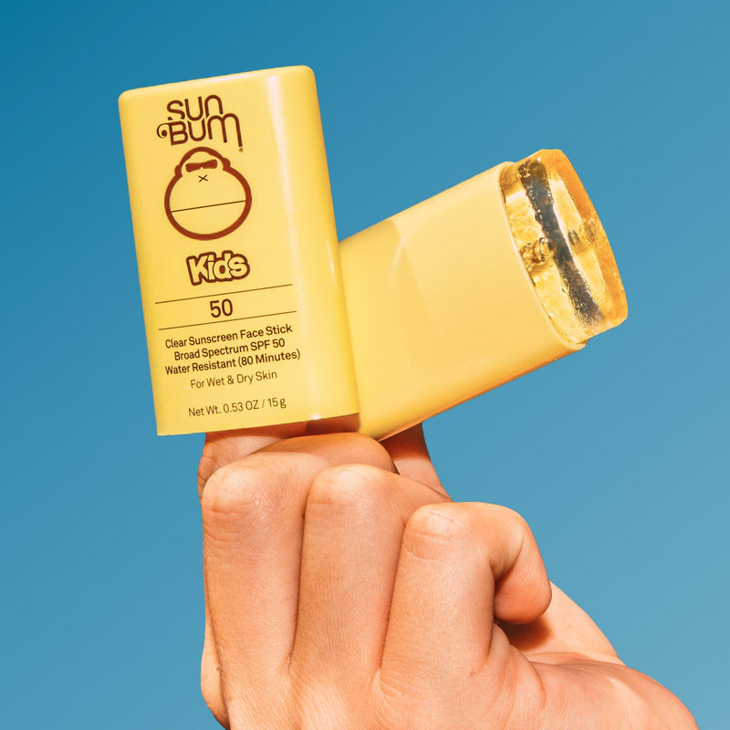 Sun Bum Kids SPF 50 Clear Sunscreen Face Stick | Wet or Dry Application | Hawaii 104 Reef Act Compliant (Octinoxate & Oxybenzone Free) Broad Spectrum UVA/UVB Sunscreen | 0.53 oz - BeesActive Australia