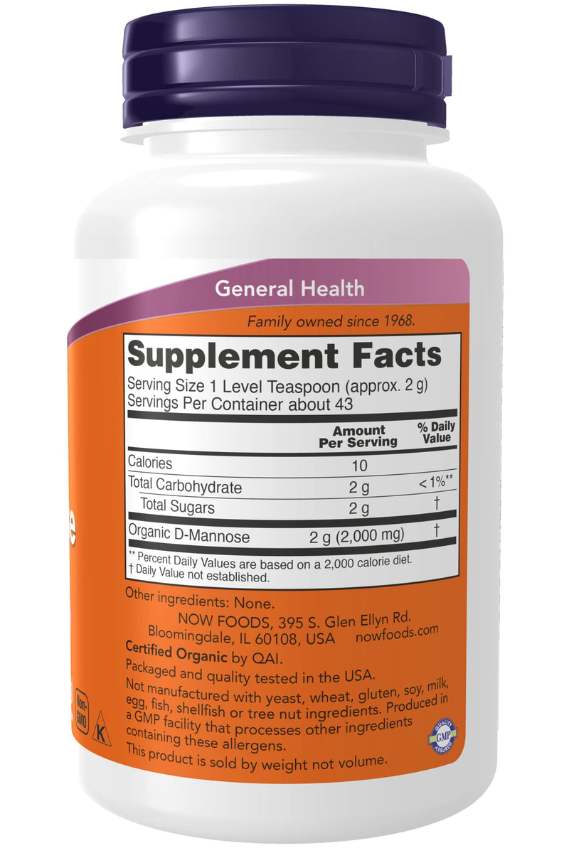 NOW Foods, D-Mannose Pure Powder, 3 oz (85 g)