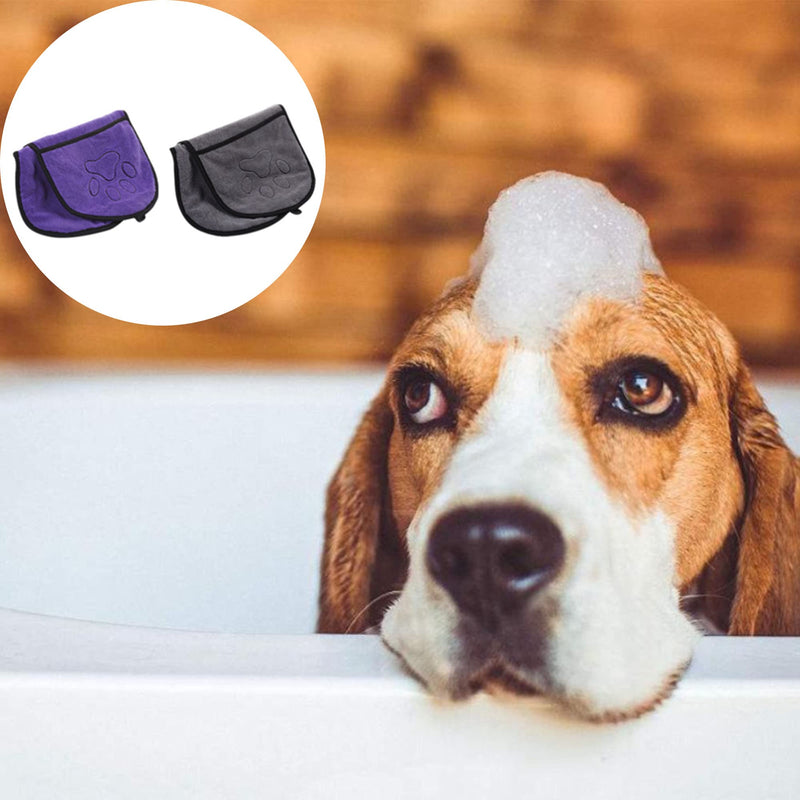 Niuhong 2 pieces large pet towel microfibre pet bath towel warm dog towel soft cat towel dog quick drying absorbent dry towel drying absorbent small dogs cats bathing - BeesActive Australia