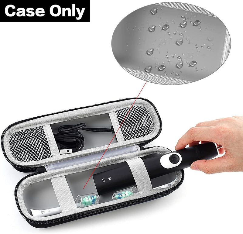 Toothbrush Travel Case Compatible with Oral-B Pro 1000 2000 3000 3500 5000 7500/ for Philips Sonicare ProtectiveClean 4100 6100 5100 6500 7500 Rechargeable Electric Toothbrush (Box Only) -Black Black For Philips Toothbrush