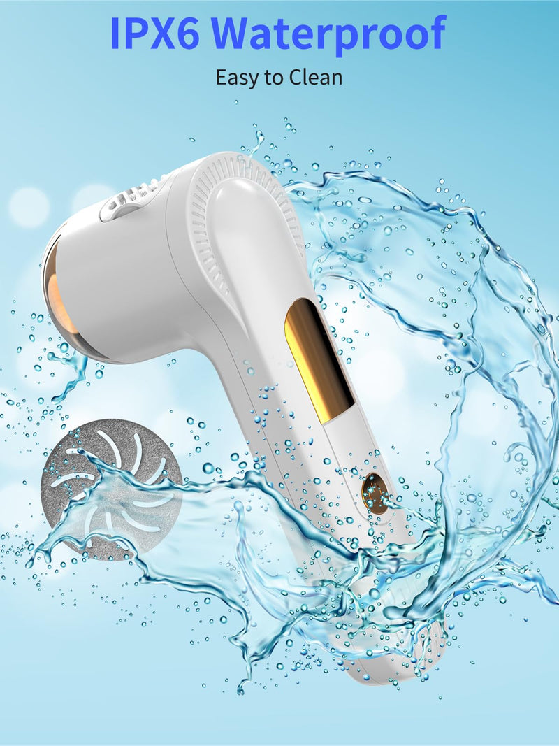 Electric Feet Callus Remover (with Dander Vacuum), USB Rechargeable Pedicure Device for Foot Care, Portable Power Foot File Tool for Dead Hard Skin Remove, Make Your Feet Soft Smooth - BeesActive Australia