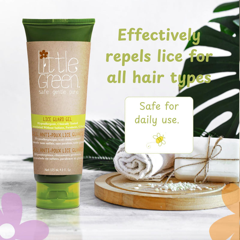 Little Green Kids Lice Guard Hair Styling Gel, Hair Styling Cream for Kids, Lice Prevention Cream, Contains Tea Tree Oil, 4.2oz