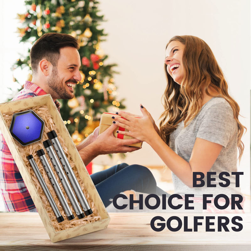 ToVii Portable Golf Club Stiff Arm Support Protector Travel Bag, Sturdy Aluminum Pole, Fully Adjustable to Protect Clubs Blue - BeesActive Australia