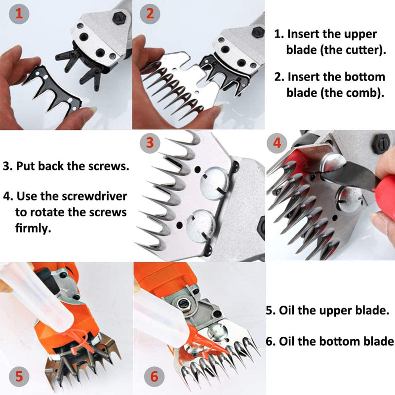 Sheep Shears Blade, Sheep Comb Blade Curved 13 Teeth Wool Clipper Comb Cutter Trimmer Accessory Set Kit - BeesActive Australia
