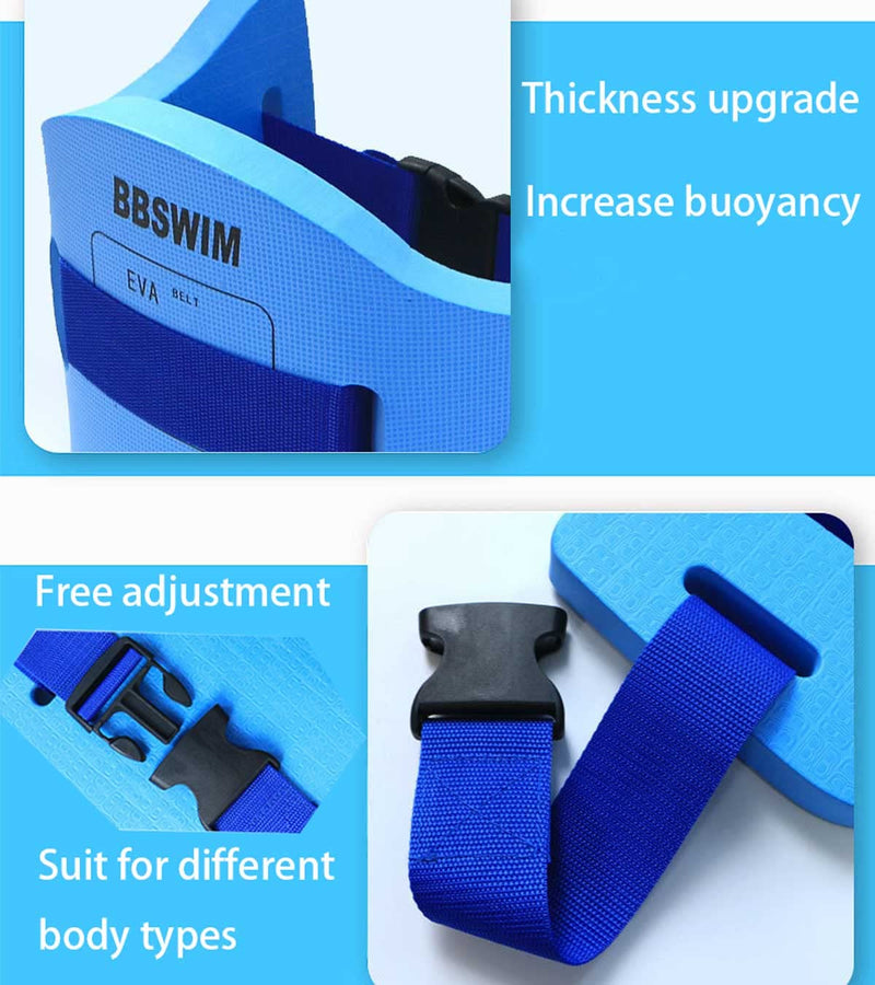 EVA Swimming Floatation Exercise Belt, Adjustable Swim Training Equipment Belt Outdoor Swim Training Tools for Adult and Kids Size M - Blue - 1PC - BeesActive Australia