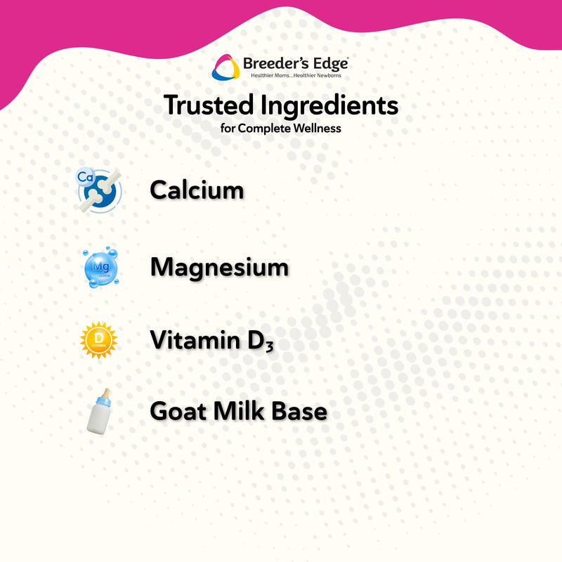 Breeder's Edge Oral Cal Plus Powder for Dogs & Cats, Lactation Support 300g | Calcium, Magnesium, Vitamin D3 & Goat Milk Support Lactation, Bone, Teeth & Muscle Health for Nursing Dogs & Cats Postnatal 300 g - Powder