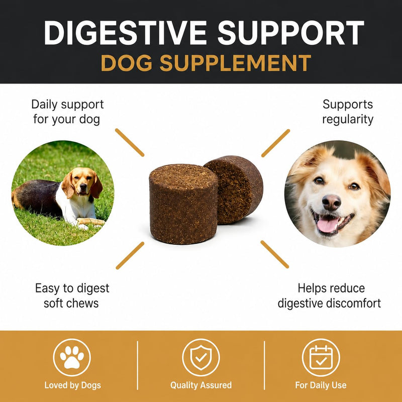 Probiotics for Dogs – Dog Probiotic Soft Chews Duck Flavour with 5 Billion CFU Pre & Probiotics – Daily Digestive & Gut Support Supplement for Dogs – Pumpkin & Linseed Oil – 100 Chews