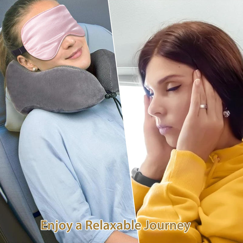 4 Pack Silk Sleep Mask - 100% Blackout, Zero Eye Pressure, Blindfold with Adjustable Strap, Super Soft Travel Eye Covers (Black, Pink, Blue, Purple) 001 Black&pink&blue&purple - BeesActive Australia