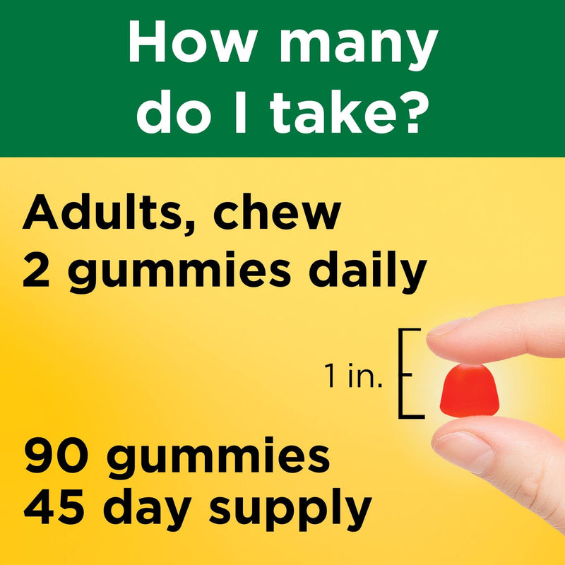 Nature Made Vitamin D3 2000 IU (50 mcg) per serving, Dietary Supplement for Bone, Teeth, Muscle and Immune Health Support, 90 Gummies, 45 Day Supply 031604028442 90 Count (Pack of 1) - BeesActive Australia