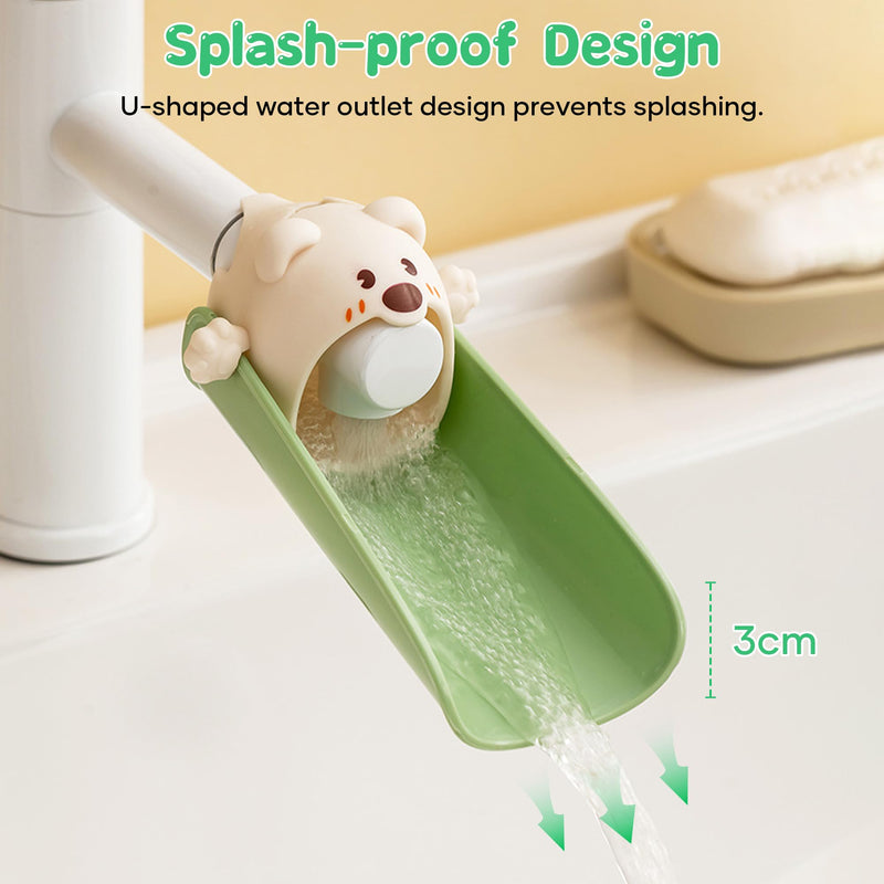 2 Pack Faucet Extender for Toddlers, PANIMOSI Kids Sink Extender for Bathroom, Kitchen, BPA Free, Baby Hand Washing Water Spout Extender Fits Standard and Gooseneck Faucet Yellow+Green