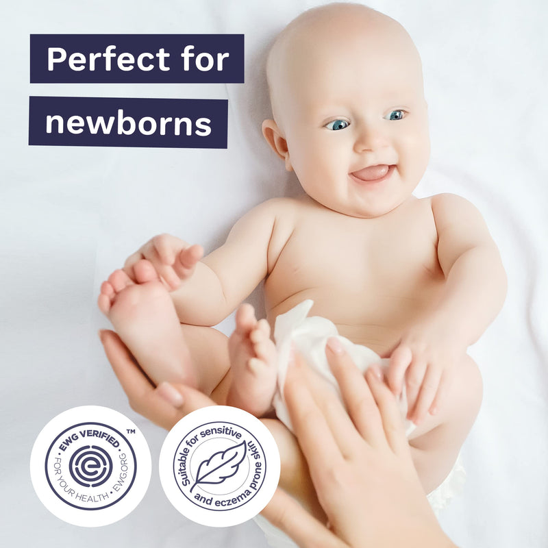 Pura Baby Wipes - 100% Plastic-Free & Plant Based Wipes, 99% Water, Suitable for Sensitive & Eczema-prone Skin, Fragrance Free & Hypoallergenic, Cruelty Free, EWG Verified, 1 Pack of 60 Wet Wipes 60 Count (Pack of 1) - BeesActive Australia