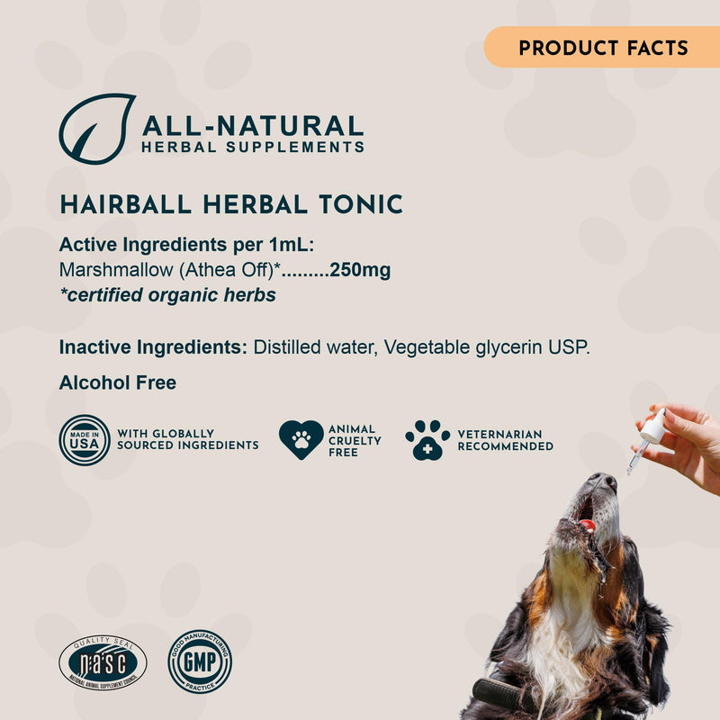 Animal Essentials Hairball Relief Formula - Hairball Treatment for Dogs and Cats, Hairball Medicine, Hairball Remedy, Marshmallow Root Extract - 2 Fl Oz