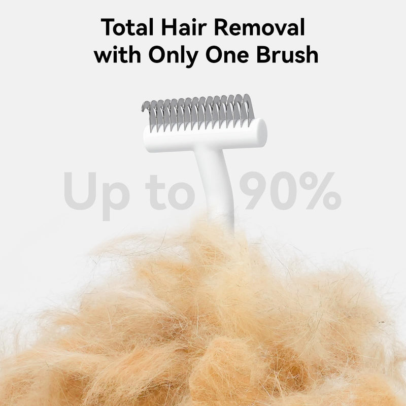 aumuca Cat Brush for Long Haired Cats, Dog Brush for Shedding Grooming Small Medium Dogs, Deshedding Dog Brush Dematting Comb for dogs Remove Loose and Matted Fur, Pet Grooming Undercoat Rake, White - BeesActive Australia