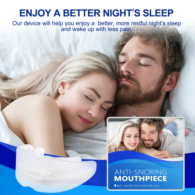 Anti-Snore Device, Anti-Snoring Mouth Guard, Snoring Solution Mouthpiece for Men and Women-J05 Clear L