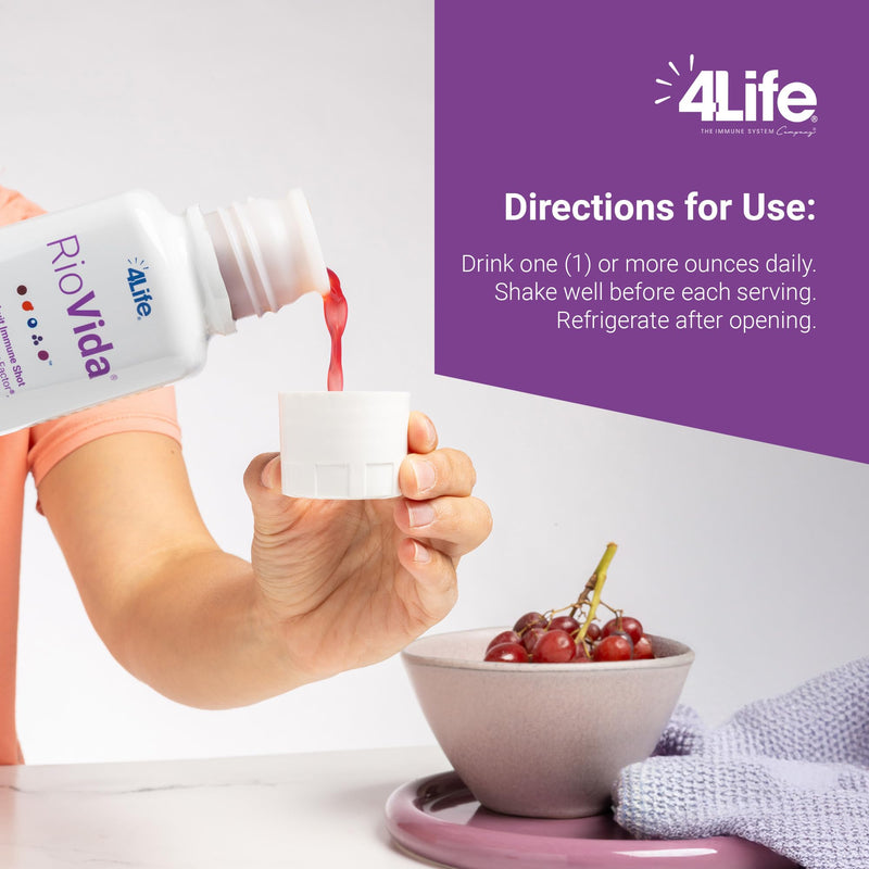 4Life Transfer Factor RioVida Superfruit Juice Immune Shot, 30 Servings | Acai, Pomegranate, Blueberry, Elderberry, Aronia, Maqui, Vitamin C, Superfruit juice blend, Cellular and immune support