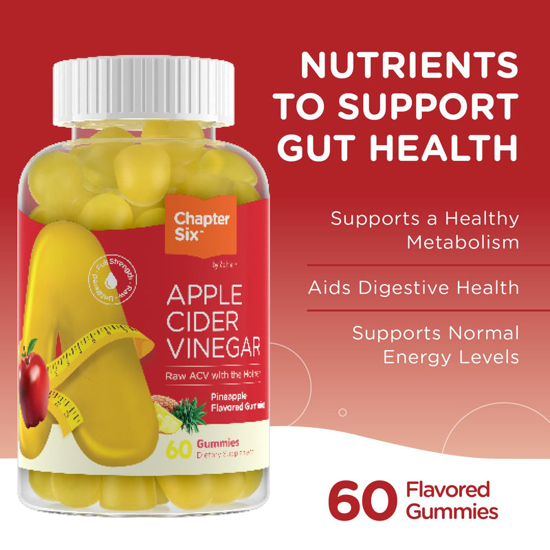 Zahler - Apple Cider Vinegar Gummies - Kosher & Delicious ACV for Women & Men - Detox Support & Cleanse - Gut Health & Metabolism - 60 Pineapple Flavored Gummies 60 Count (Pack of 1)