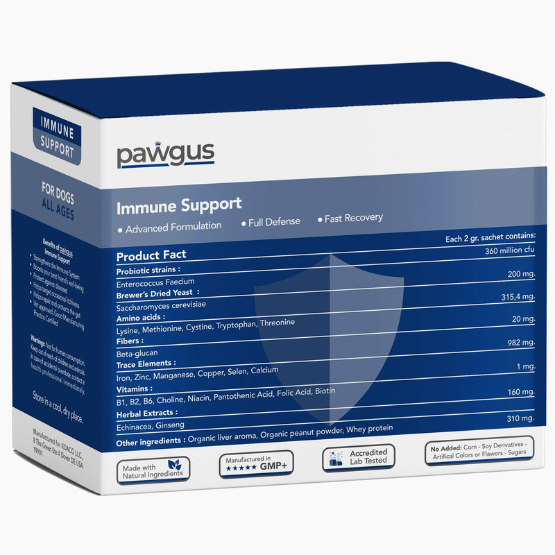 Immune Health Support for Dogs Canine 30 Sachets - Yeast Production Support, Dog Allergy Itch Relief, Skin Allergy Relief, Seasonal Allergy, Daily Vitamins, Fast Recovery -
