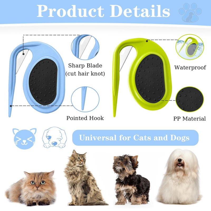Multifunctional Pet Grooming Comb - Hair Removal Tool for Cats and Dogs, Knot Remover and Opener for Loose, Knotted Fur 2pcs - BeesActive Australia