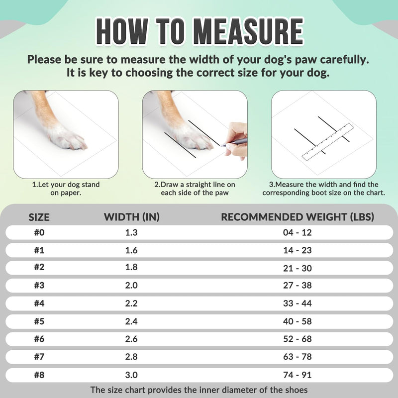 SlowTon Dog Shoes for Large Small Medium Dogs - Waterproof Dog Boots for Summer Hot Pavement, Paw Protector for Outdoor Walking Winter Snow, Anti-Slip Rubber Dog Booties for Hard Floor (Green Gray, 8) D-Green Waterproof #8 (Width 3.0 inch) for 74-91 lbs - BeesActive Australia