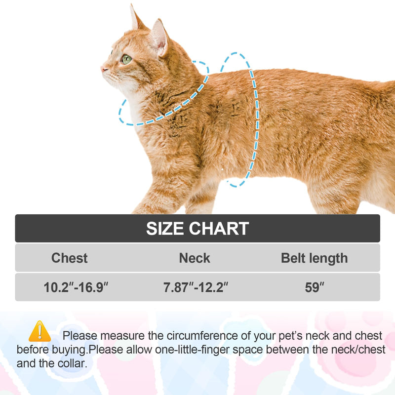 Adjustable Cat Leash and Leash Set Soft and Lightweight, Safe and Easy to use. (Green, M) green Medium - BeesActive Australia