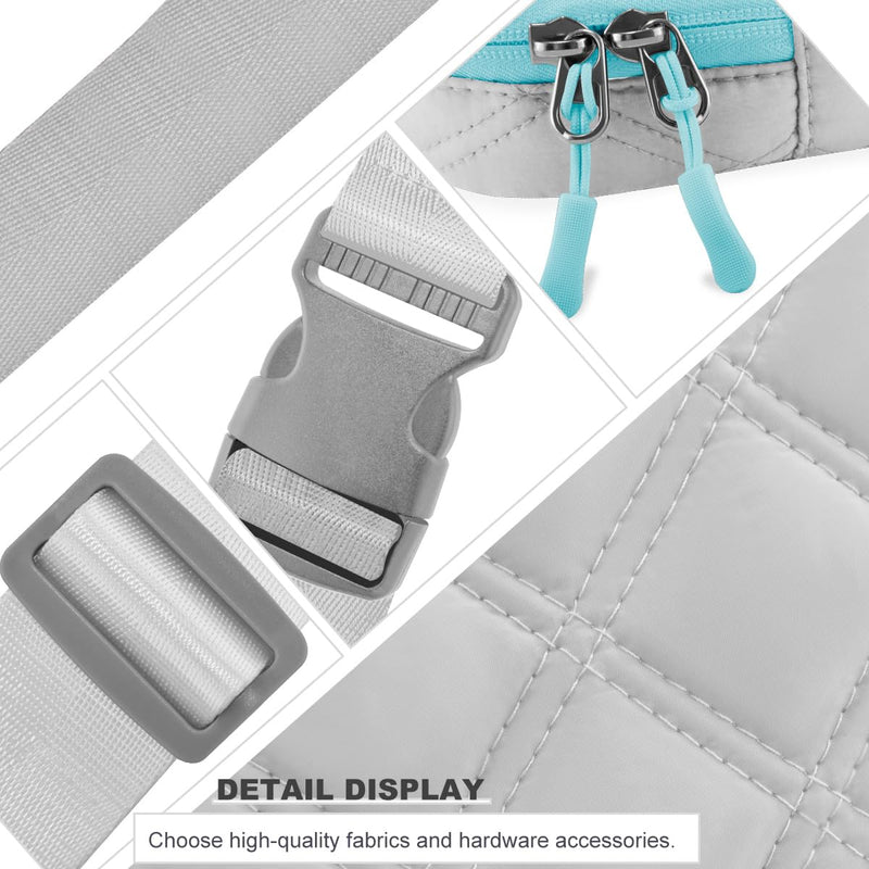 ZINZ Fanny Packs Waist Belt Bags for Travel and Daily Use, Crossbody Bum Hip Bag for Women and Men,Gray Blue Gray Blue