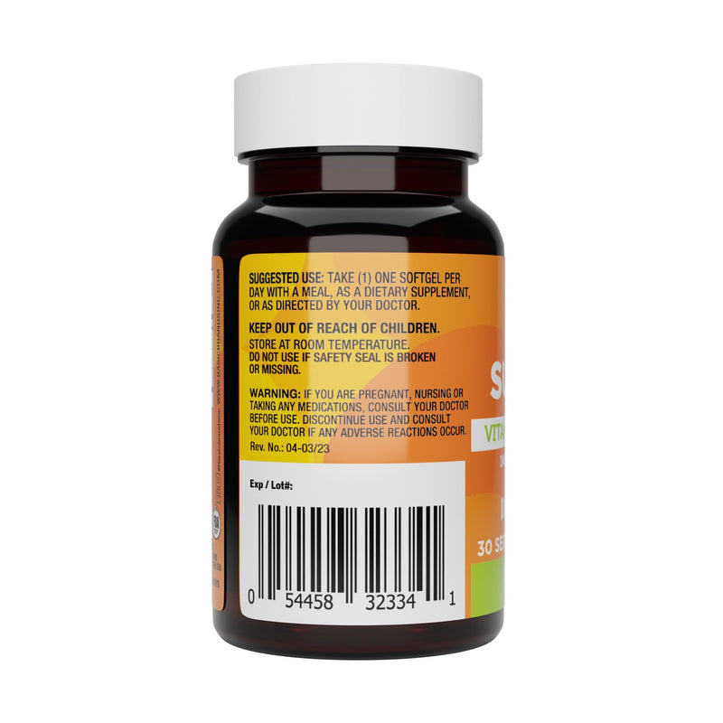 Basic Brands Happy Sunshine Vitamin D3 1000 IU | Immune & Bone Health, Muscle Function, Vitamin D3 25 mcg (1,000 IU), Gluten-Free, Non-GMO, 30 Softgels