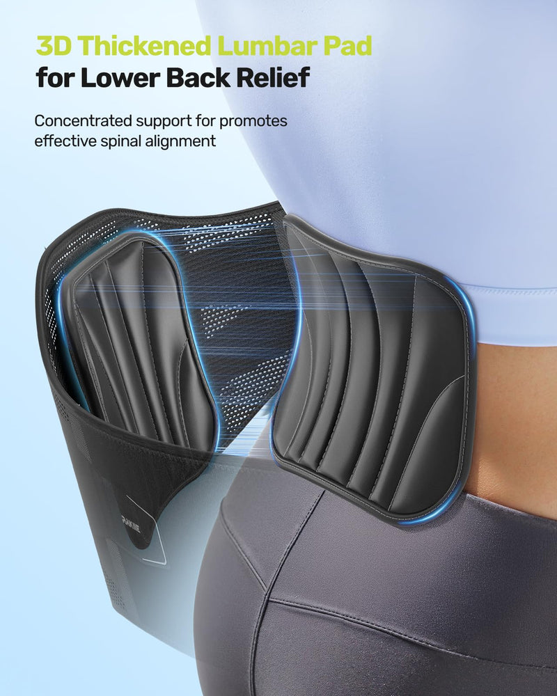 RAKIIE Back Brace for Lower Back Pain Women Men, Ergonomic Support Brace with Lumbar Pad, Adjustable Straps and Soft Breathable Mesh Fabric, Lumbar Support Belt Relief from Sciatica, Gray Size M (Waist: 33.5"-39.4") Medium (Waist: 33.5"-39.4") - BeesActive Australia