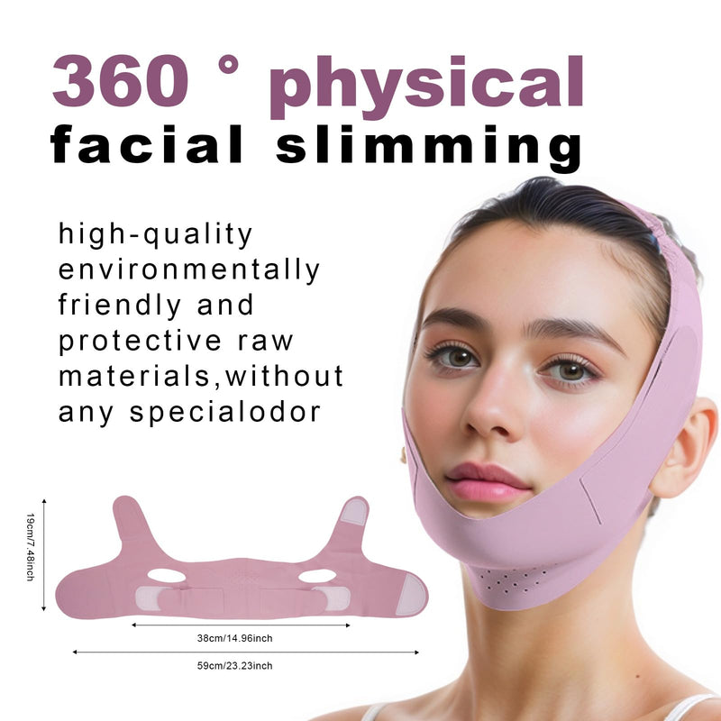 Reusable V Line Lifting Mask, Chin Up Mask V Shaped for Double Chin Reducer for Women, Double Chin for Women, Neck Lift Tape Jaw Exerciser Shaper, V Shaped Face Mask- Purple
