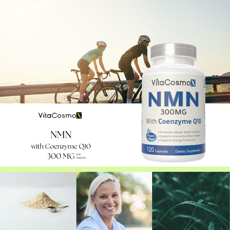 Nicotinamide with CoQ10 Coenzyme Q10, Vegetarian Capsules, 120 Count, Vitamin B3 Supplement
