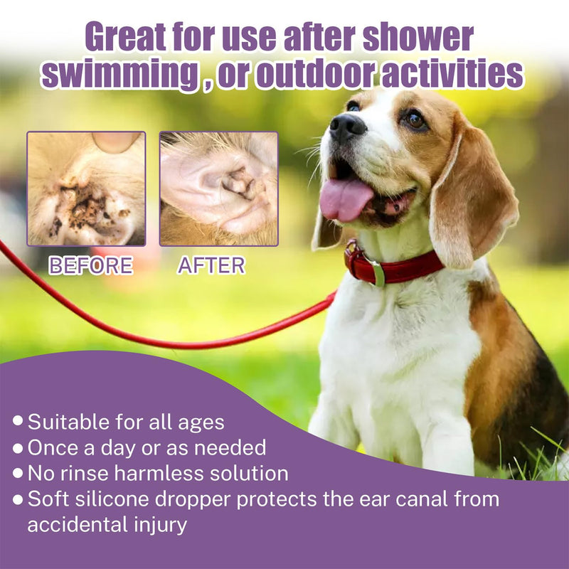 JoanofArc Ear Drops for Dogs, Ear Mite Treatment for Dogs and Cats, Treatment for Ear Infections & Dog Ear Cleaner for Itchy, Dog Ear Infection Treatment - Gentle, Fast-Acting Relief, 118ml