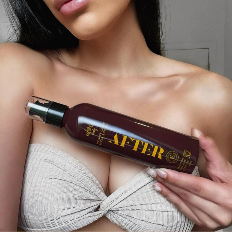ed&i AFTER Whiskey Cacao Body Oil with Vitamin E, Hydrating and Nourishing for Dry Skin, Moisturizing After Shower Body Oil for Women, Non-Greasy Glow, 5.07 oz