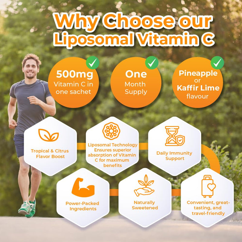 Liposomal Vitamin c Enhanced with Kaffir Lime Extract (20 sachets)